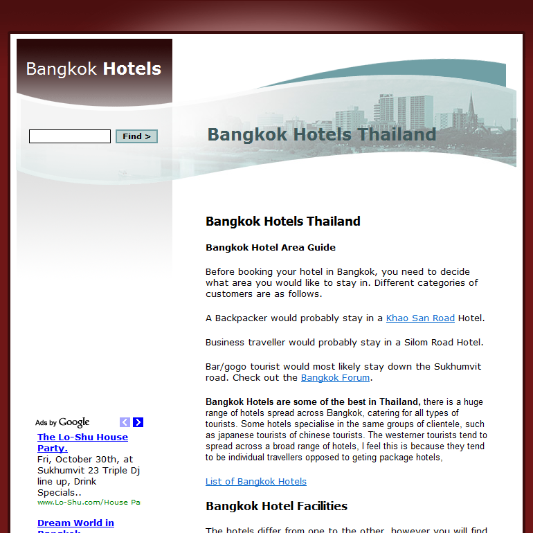 Bangkok Hotels Thailand