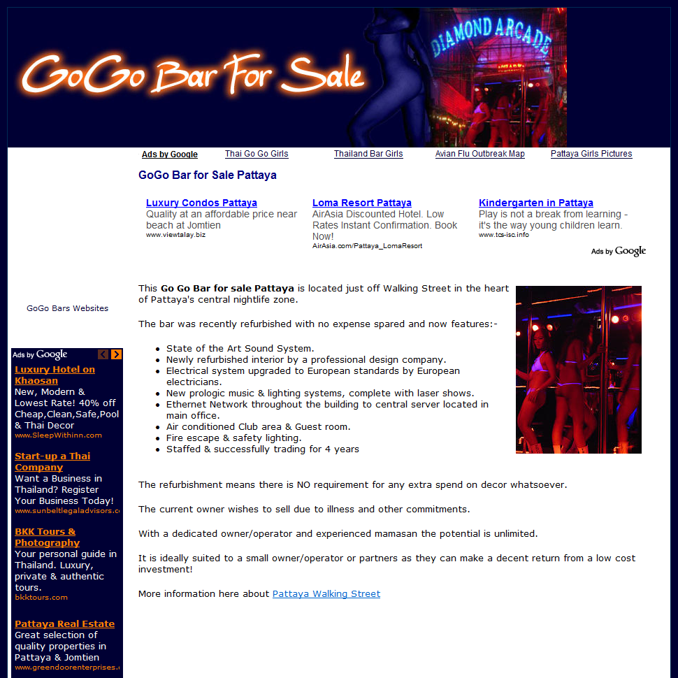 GoGo Bar for Sale Pattaya